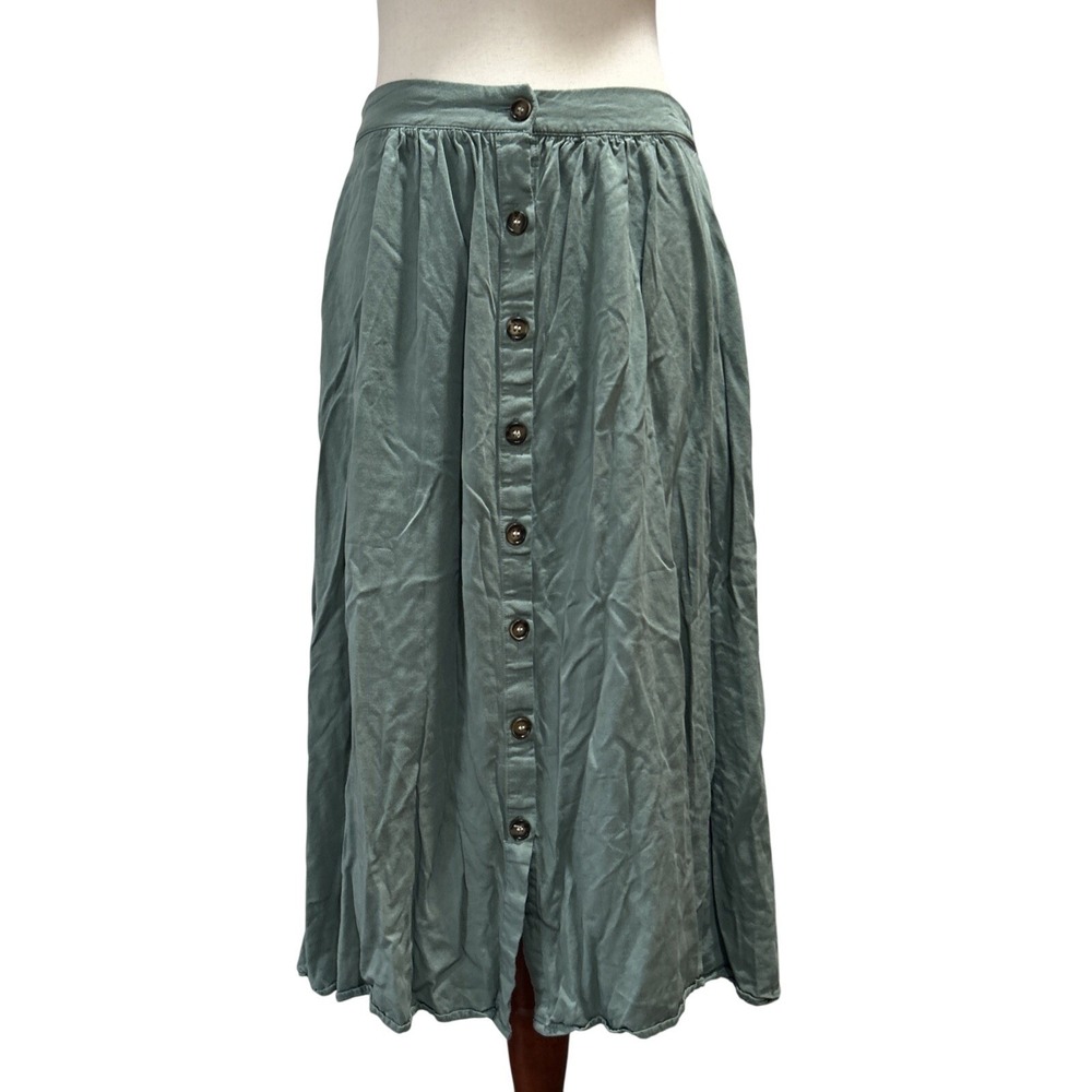 Petal + Pup Skirt Size 8 Sage Green Elastic Waist Maxi Cottagecore Boho Prarie